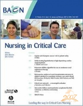 重症监护护理 Nursing in Critical Care英国